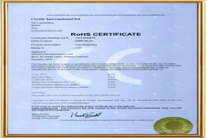 Rohs Certificate